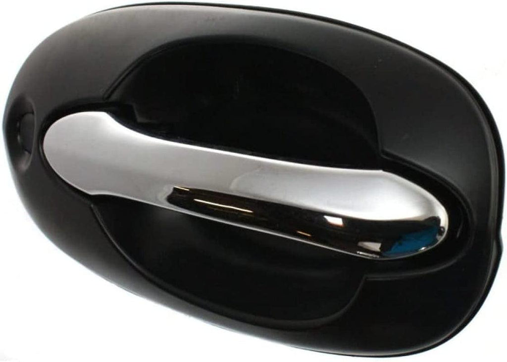 for Kia Sedona Exterior Door Handle Front, Passenger Side Primed Bezel with Chrome Lever (2002-2005) | with Key Hole | Trim: EX | KI1311102 | 0K53A58410AXX