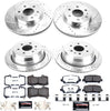 K7228-36 Front and Rear Z36 Truck & Tow Brake Kit, Carbon Fiber Ceramic Brake Pads and Drilled/Slotted Brake Rotors