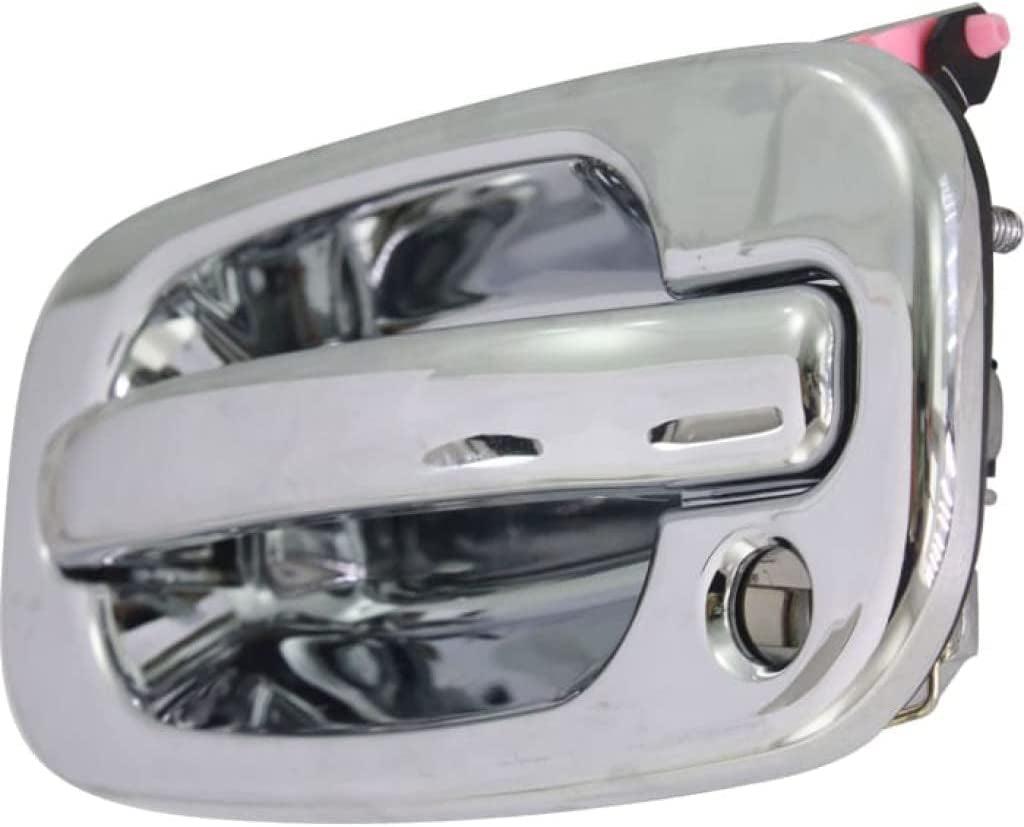 for Chevy Silverado 1500 Exterior Door Handle Front Driver Side Chrome 1999-2006 | with Key Hole| Trim:All Submodels