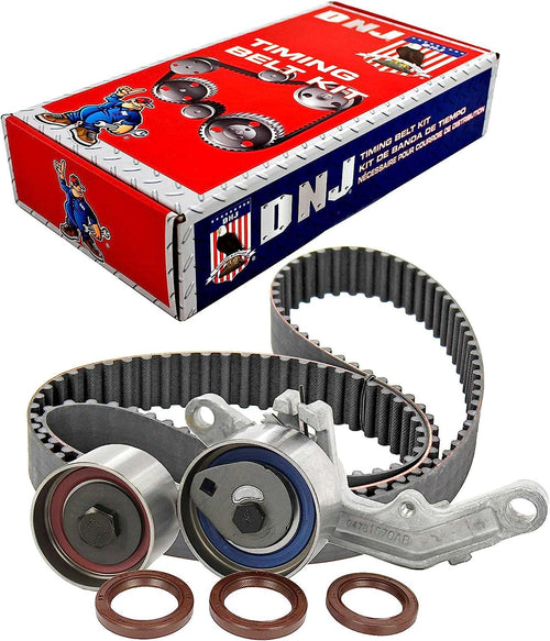 DNJ TBK151A Timing Belt Kit for 2003-2010 / Chrysler, Dodge, Jeep/Caravan, Liberty, Neon, PT Cruiser, Sebring, Stratus, Voyager, Wrangler / 2.4L / DOHC / 16V / EDZ/VIN 1, VIN 9, VIN B, VIN J