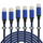 Iphone Charger [Apple Mfi Certified] Lightning Cable 6PACK-3/3/6/6/6/10 FT Nylon Braided USB Charging Cable High Speed Cord Compatible with Iphone 14/13/12/11 Pro Max/Xs Max/Xr/Xs/X/8/7/Plus/6S/6/Ipad