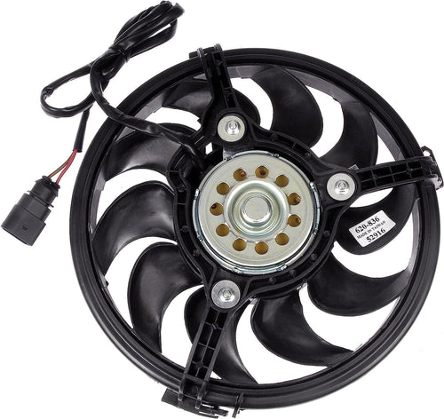 Dorman 620-836 Passenger Side Engine Cooling Fan Assembly Compatible with Select Audi Models