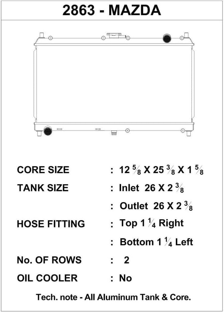 2863 98-05 Mazda Miata