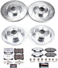 K5845-26 Front and Rear Z26 Carbon Fiber Brake Pads with Drilled & Slotted Brake Rotors Kit