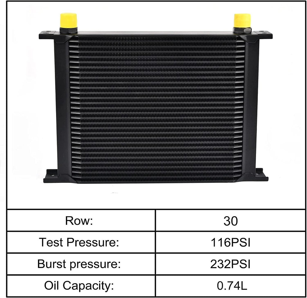 30 Row Oil Cooler Bundle with 330Mm Oil Cooler Mounting Bracket Kit