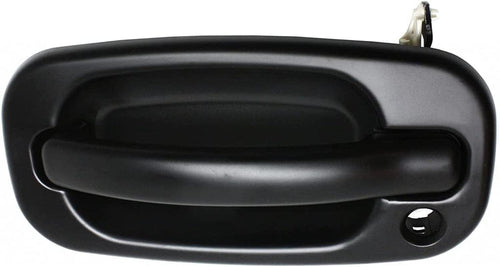 for Chevy Silverado 1500 HD Exterior Door Handle Front Driver Side Smooth Black 2001-2006 | with Key Hole | Trim: LS/LT | GM1310140 | 15150735