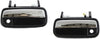 Aftermarket Front Exterior Door Handle Compatible with 1989-1995 Toyota Pickup and 1990-1995 Toyota 4Runner Chrome, Plastic, Textured Bezel, Set of 2, Driver and Passenger Side