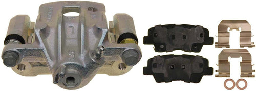 Professional 18R12512 Rear Driver Side Disc Brake Caliper Assembly with Ceramic Pads (Loaded Non-Coated), Remanufactured