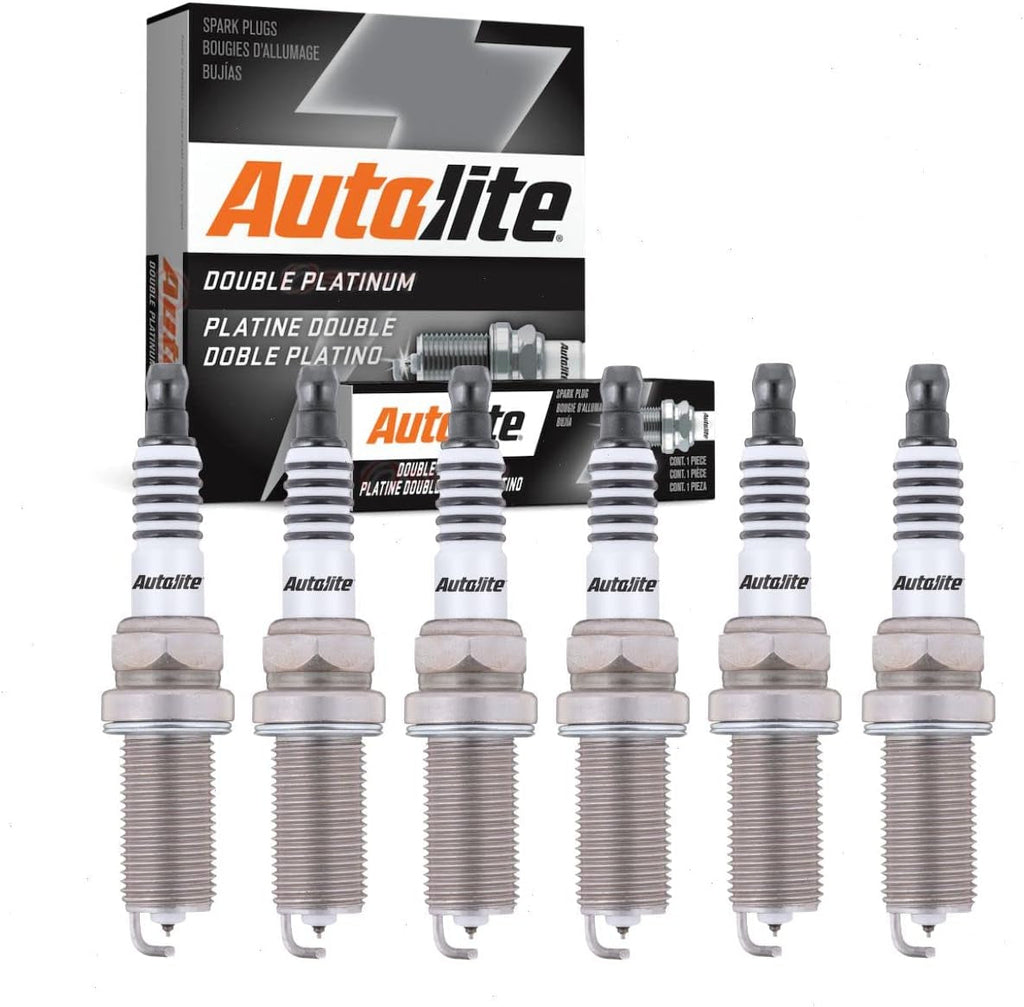6 Pc Autolite Double Platinum Spark Plugs Compatible with Lexus IS250 2006-2015