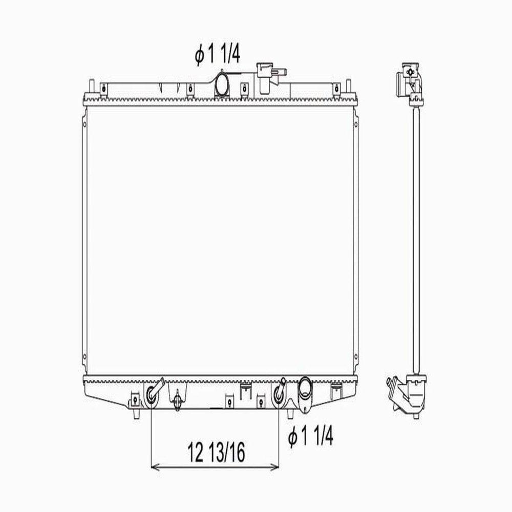TYC 2148 Radiator Compatible with 1998-2002 Honda Accord Fits 1985 Ford Bronco