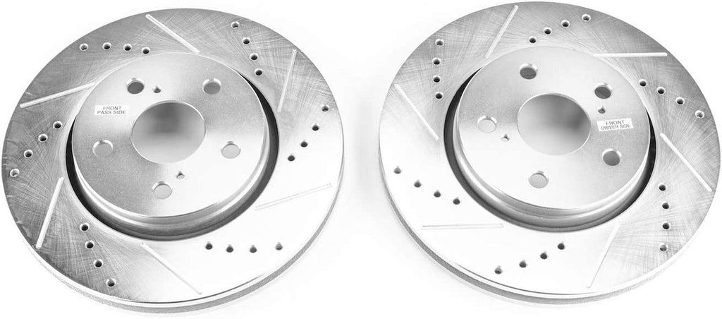 JBR1757XPR Drilled and Slotted Front Brake Rotor Pair