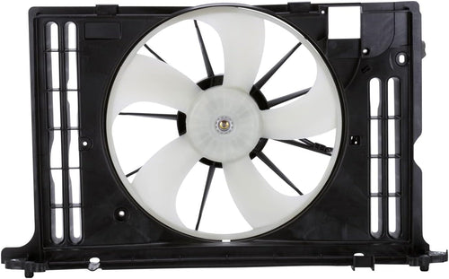 622130 Cooling Fan Assembly Compatible with 2009-2013 Toyota Corolla Black