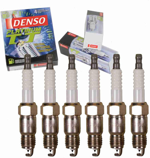 6 Pc DENSO Platinum TT Spark Plugs Compatible with Chevrolet S10 2.8L 4.3L V6 1982-1995