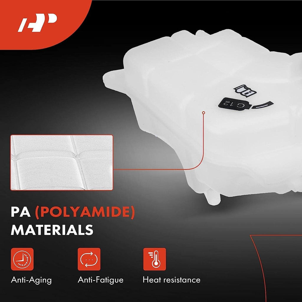 A-Premium Engine Coolant Overflow Reservoir Bottle Tank [With Cap & Sensor] Compatible with Audi A4 2002-2009, A4 Quattro 2002-2010, [1.8L 2.0L 3.2L], Replace# 376737131