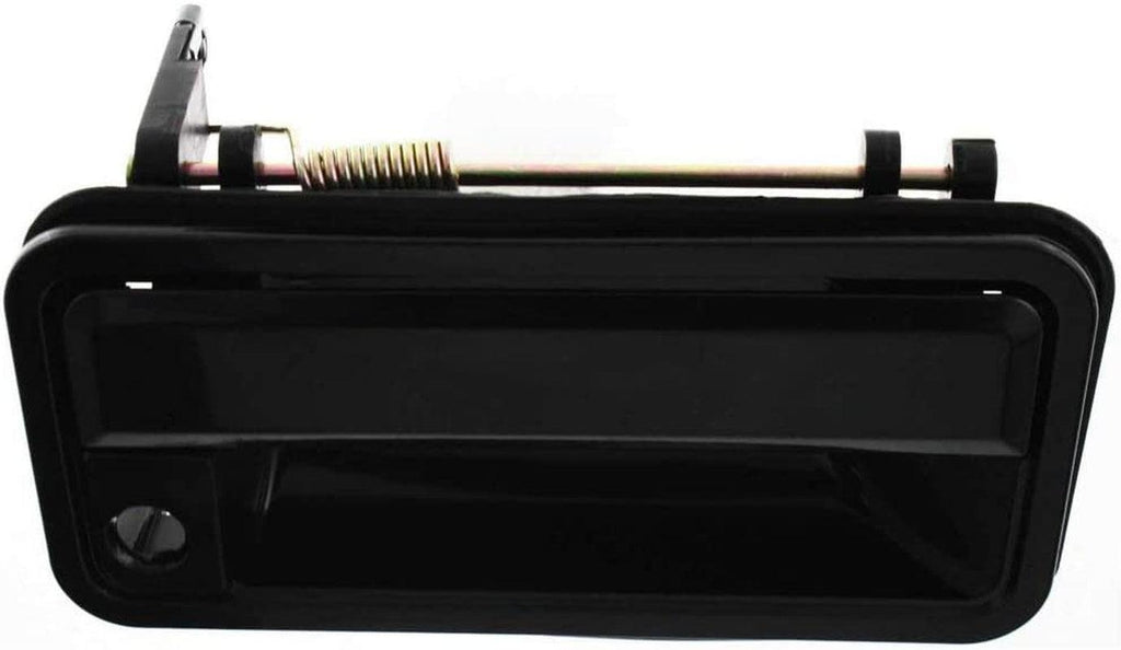 Door Handle Compatible with Chevy C/K Full Size P/U 88-00 Front RH and LH outside Smooth Black Metal W/Keyhole