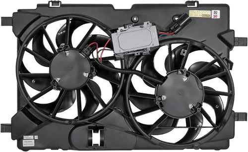 OEM-RF-0092 Factory Style Radiator Cooling Fan Assembly Cooling Efficiency Improved Direct Replacement [Compatible with 10-12 Fusion / 10-12 MKZ Fits 3.5L Engines] Black