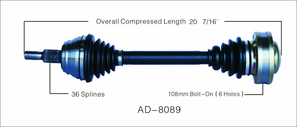 AD-8089 CV Axle Shaft
