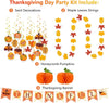 Dazonge Thanksgiving Decorations 40PCS, Pre-Assembled Thanksgiving Banner, Hanging Swirls, Fall Leaves Garland and Honeycomb Pumpkins for Thanksgiving Decor, Fall Decor, Thanksgiving Decorations for Home