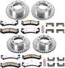 K2027-36 Front and Rear Z36 Truck & Tow Brake Kit, Carbon Fiber Ceramic Brake Pads and Drilled/Slotted Brake Rotors