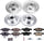 K7830 Front and Rear Z23 Carbon Fiber Brake Pads with Drilled & Slotted Brake Rotors Kit