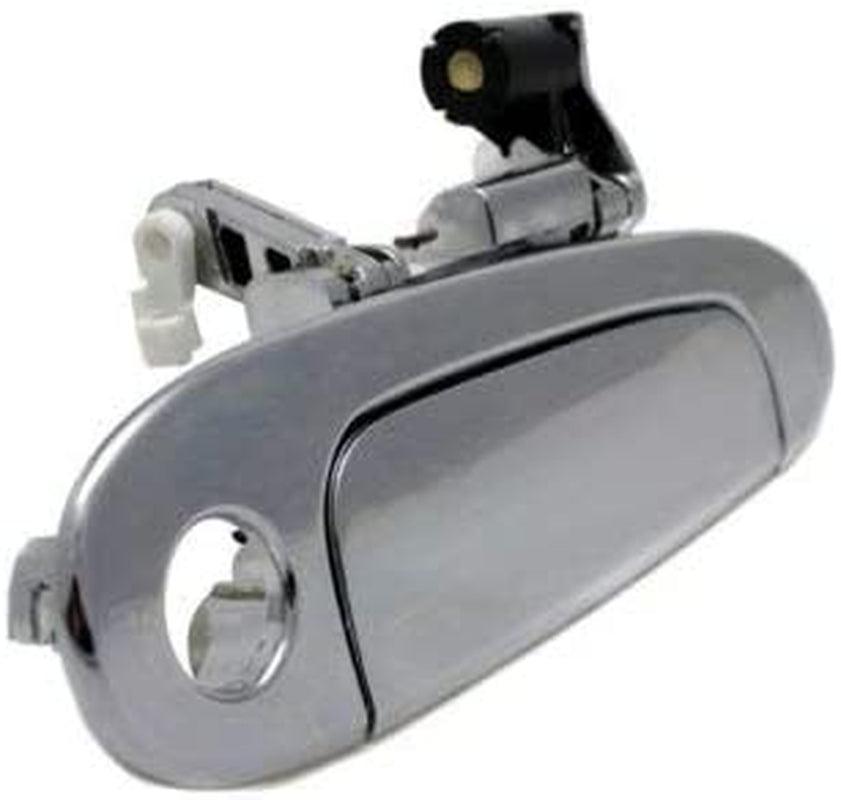 Exterior Door Handles Set of 2 Front Left and Right Side Plastic Chrome W/Keyhole Compatible with Toyota Echo