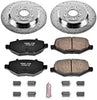 K4744 Rear Z23 Carbon Fiber Brake Pads with Drilled & Slotted Brake Rotors Kit