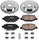 K4744 Rear Z23 Carbon Fiber Brake Pads with Drilled & Slotted Brake Rotors Kit