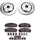 K7688 Front Z23 Carbon Fiber Brake Pads with Drilled & Slotted Brake Rotors Kit