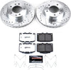 K470-26 Front Z26 Carbon Fiber Brake Pads with Drilled & Slotted Brake Rotors Kit