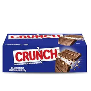 CRUNCH, Bulk 36 Count, Milk Chocolate and Crisped Rice, Full Size Halloween Candy, 1.55 oz Each