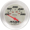 Equus 8462 2-5/8" Electric Water Temperature Gauge, White with Aluminum Bezel
