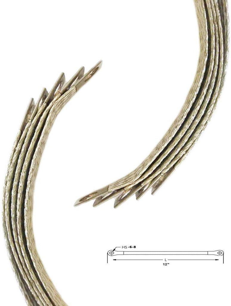 NANSH Automotive Engine Grounding Braided Flat Tinned Copper Straps 1/2" Width (12" Length 2PCS)