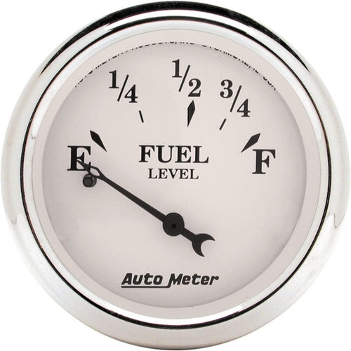 1607 Old TYME White Fuel Level Gauge , 2 1/16