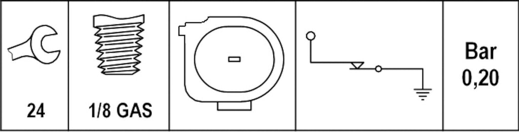 Engine Oil Pressure Switch for Fortwo, Eclipse, Endeavor, Galant+More 003259091