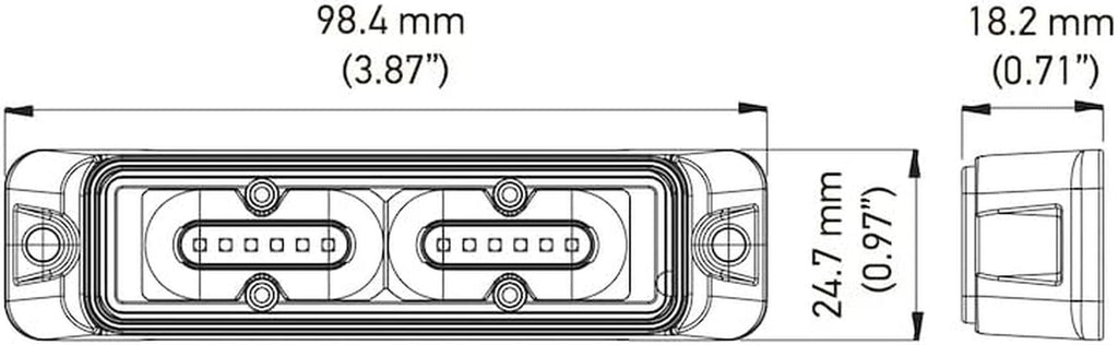 H22899011 L/Head Ms4 3-Color Led Mv Amb/Blu/Wht