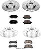 K2713 Front and Rear Z23 Carbon Fiber Brake Pads with Drilled & Slotted Brake Rotors Kit