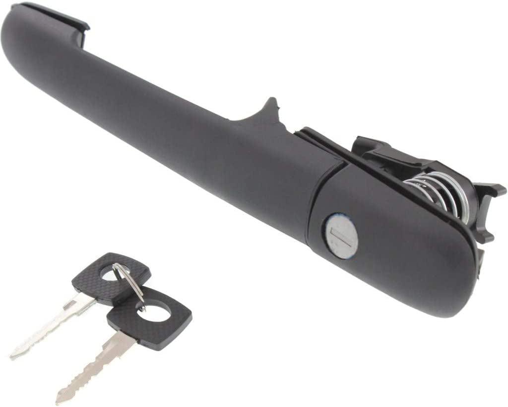 Compatible with Dodge Sprinter 3500 Exterior Door Handle 2003-2006 Driver or Passenger Side | Single Piece | Rear | Textured Black | with Key Hole | Trim: Base | CH1520119 | 5104415AA