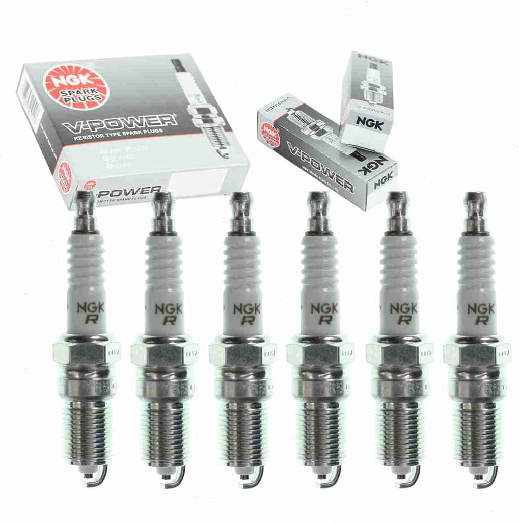 6 Pc NGK V-Power Spark Plugs Compatible with Mercury Sable 3.0L V6 1986-2005