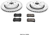 K2949 Rear Z23 Carbon Fiber Brake Pads with Drilled & Slotted Brake Rotors Kit