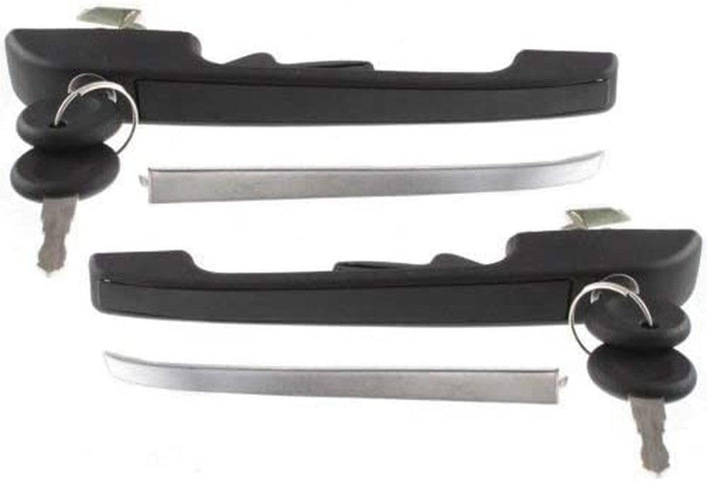 Front Exterior Door Handle Set of 2 Compatible with 1979-1984 Volkswagen Rabbit, Fits 1980-1983 Volkswagen Rabbit Pickup Textured Black Driver Side