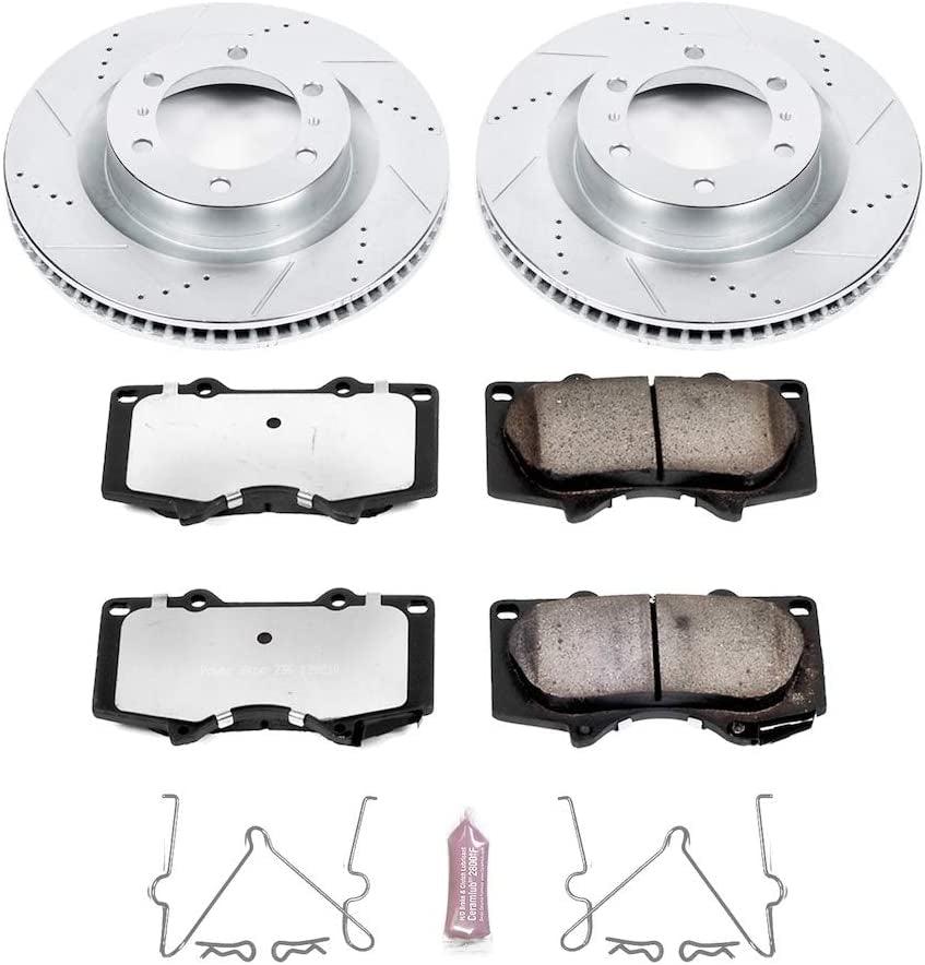 K5873-36 Front Z36 Truck & Tow Brake Kit, Carbon Fiber Ceramic Brake Pads and Drilled/Slotted Brake Rotors