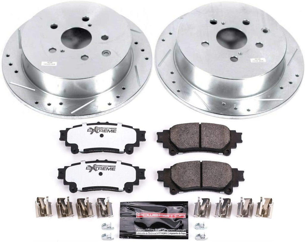 K5864-36 Rear Z36 Truck & Tow Brake Kit, Carbon Fiber Ceramic Brake Pads and Drilled/Slotted Brake Rotors