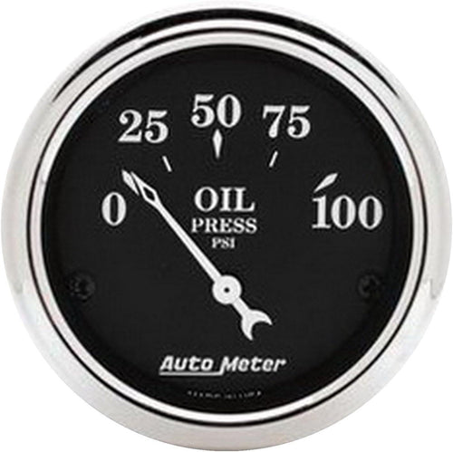 1727 Old TYME Black Oil Pressure Gauge, 2.3125 In.