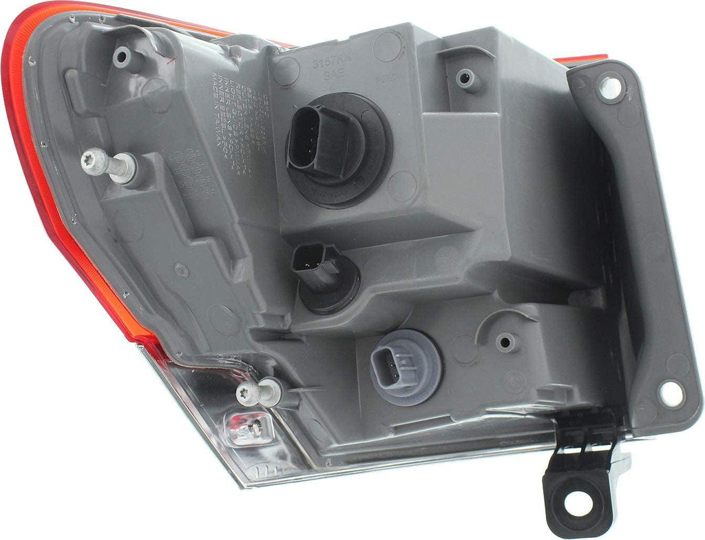 Tail Light Assembly Compatible with 2014-2018 Jeep Grand Cherokee Outer with Chrome Trim - CAPA Passenger Side