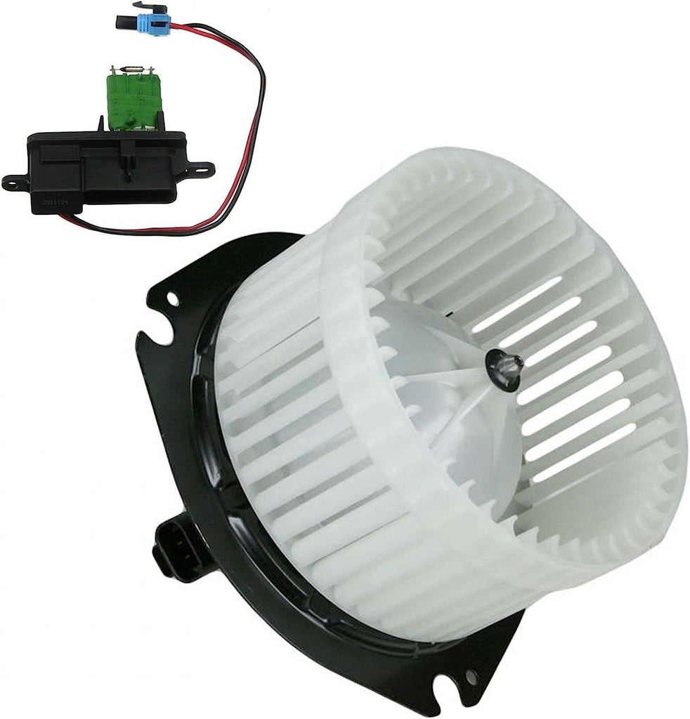 A/C AC Heater Blower Motor W/Fan Cage & Resistor Kit Compatible with GM Express Savana Van