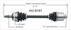 HO-8187 CV Axle Shaft