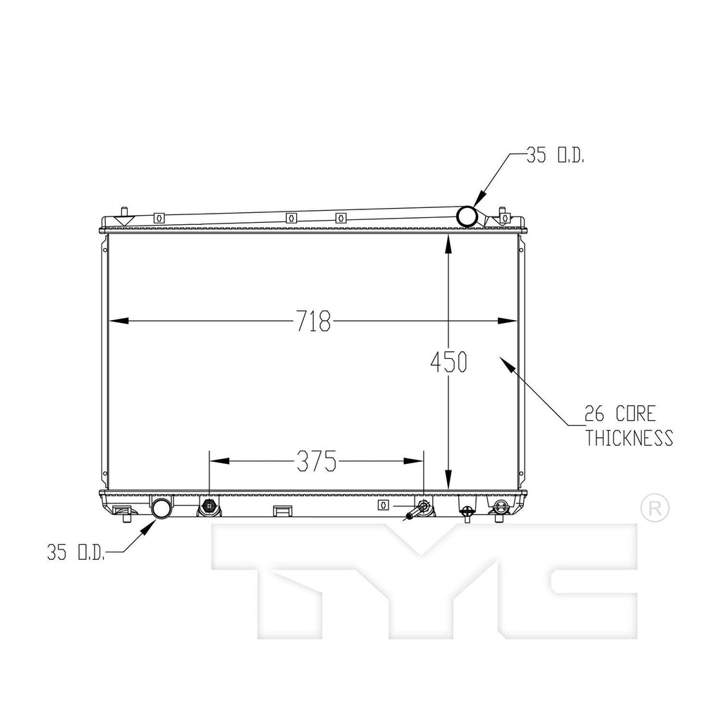 TYC Radiator for 1998-2003 Sienna 2427