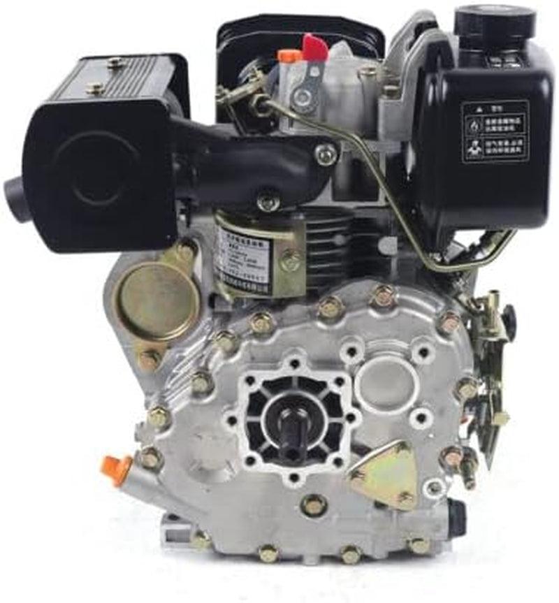 4 Stroke Diesel Engine, Single Cylinder Air Cooling Recoil 3600 RPM, 247Cc Engine Motor Single Cylinder with Air Cooling, Aluminum Alloy Case, Suitable for Road Cutter, Grinder, Water Pump