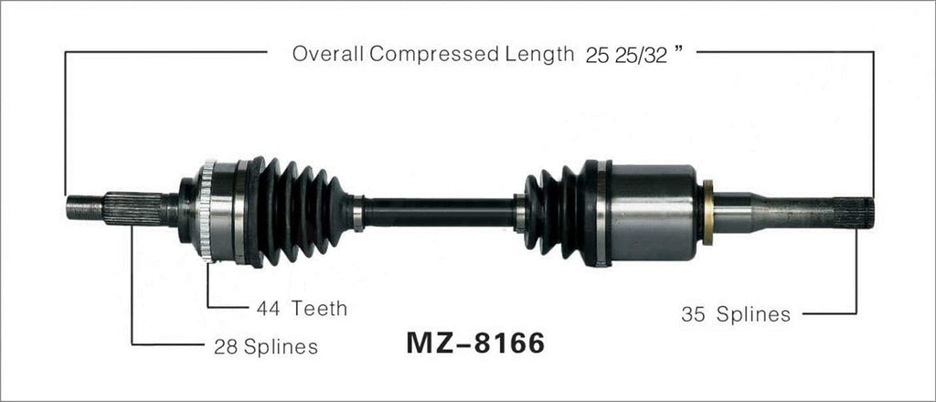 MZ-8166 CV Axle Shaft