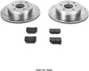 Power Stop K666 Rear Z23 Carbon Fiber Brake Pads with Drilled & Slotted Brake Rotors Kit